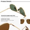SUNGAIT Men's Military Sunglasses Polarized Pilot Style Bayonet Temples SGT285JKML-JKC