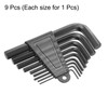 HARFINGTON 9pcs Hex Key Wrench Set 1.5/2/2.5/3/4/5/6/8/10mm 45# Steel L-Shape