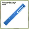 sourcing map Straight Ruler 15cm Metric Metal Aluminum Alloy Measuring