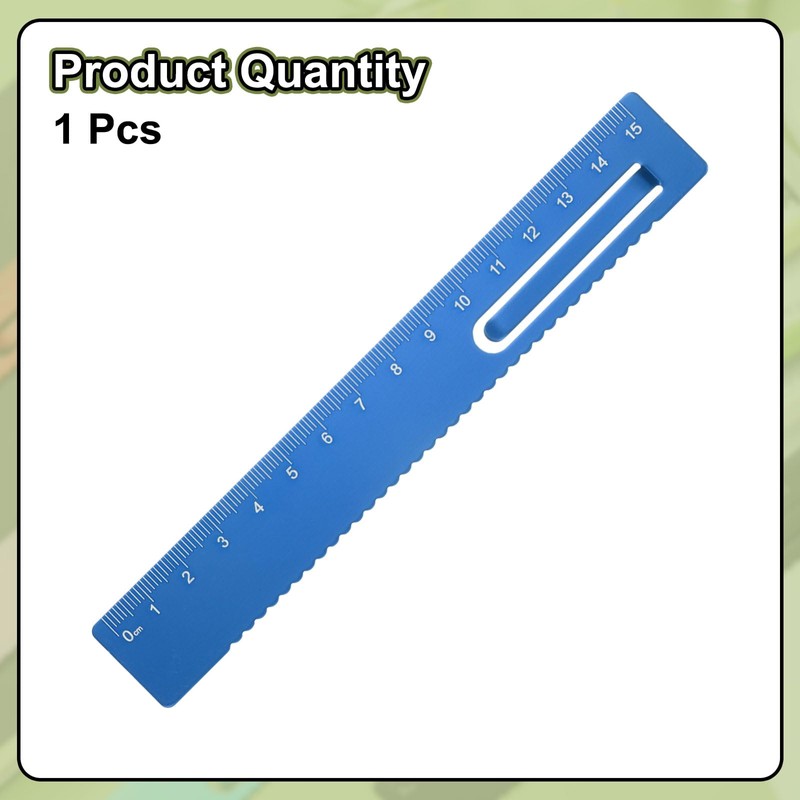 sourcing map Straight Ruler 15cm Metric Metal Aluminum Alloy Measuring