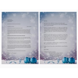 Christmas Letter Paper | Christmas Baubles in the Snow | 100 Sheets Christmas Motif Paper DIN A4 | Writing Paper