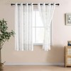 DWCN Embroidery Sheer Curtains Decoration Flora Design Grommet Window Curtain