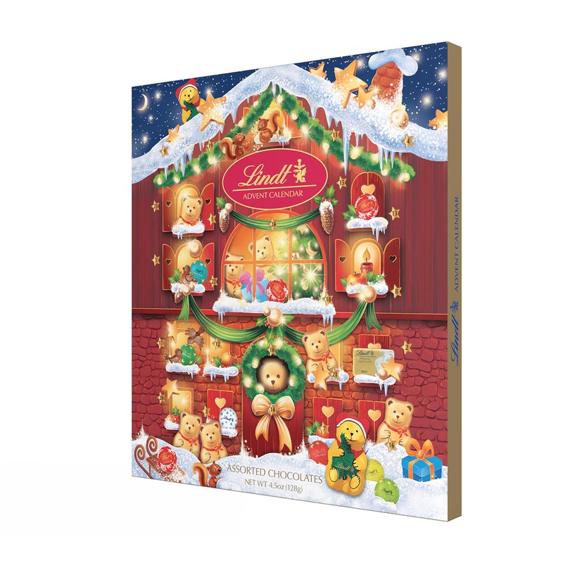 Lindt Holiday Chocolate Teddy Bear Advent Calendar, 4.5 oz.