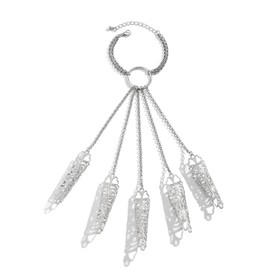 Gothic Ancient Queen Bracelet Jewelry for Women Silver Hand Harness Adjustable Chain Set Witch Finger Nails Tip Claw Bracelet Boho Wrist Chain Bracelet Dainty Circle Statement Jewelry for Party Prom