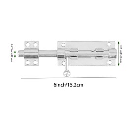 MAHIONG 2 PCS 6 Inch Bolt Lock, Stainless Steel Gate Bolt, Gate Bolts for Wooden Gates for Doors, Windows, Fences, Bedrooms, Bathrooms, Shed
