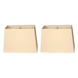 Royal Designs, Inc. Set of 2 Rectangle Hardback Lamp Shade, HB-613-16EG-2, Eggshell, (7 x 14) x (9 x 16) x 11, 2 Pack