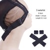 3 Sets Adjustable Wig Straps Elastic Bands with Hooks for