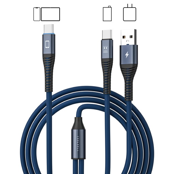 COOLSELL OTG Cable for Headphone Amplifier with Charging, USB C