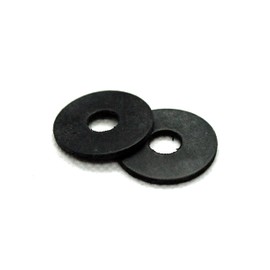 Unterlegscheiben M6 aus Gummi / Nylon weiß oder schwarz / Edelstahl A2 Packung mit 10 Stück (Gummi M6 x 20 mm, 10 Stück)