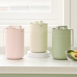 Ribbon J Mudita 304 Stainless Steel Vacuum Food Waste Bin 2.8L, Vacuum Food Waste Bin (Olive) / 리본제이 무디타 304 스텐 진공 음식물 쓰레기통 2.8L, 진공 음식물 쓰레기통(올리브)