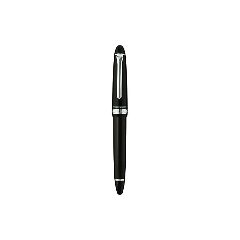 Sailor Fountain Pen, Pro-Fit Casual, Silver Trim, Black, Medium Point,