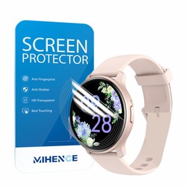 MIHENCE Screen Protector for TGW008 1.28'' Smartwatch, HD Full Coverage TPU Protective Film Compatible for OYV/TOUCHELEX 1.28'' Smart Watch (6PCS), transparent