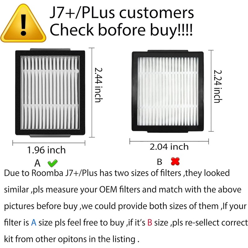 MYAYD 12 Pack Replacement Filters for iRobot Roomba e, i,