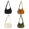 Canvas Messenger Bag Large Capacity Hobo Crossbody Bag with Multiple