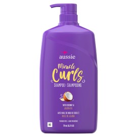 Aussie Miracle Curls with Coconut & Jojoba Oil, Paraben Free Shampoo, 778mL (26.2 fl oz)