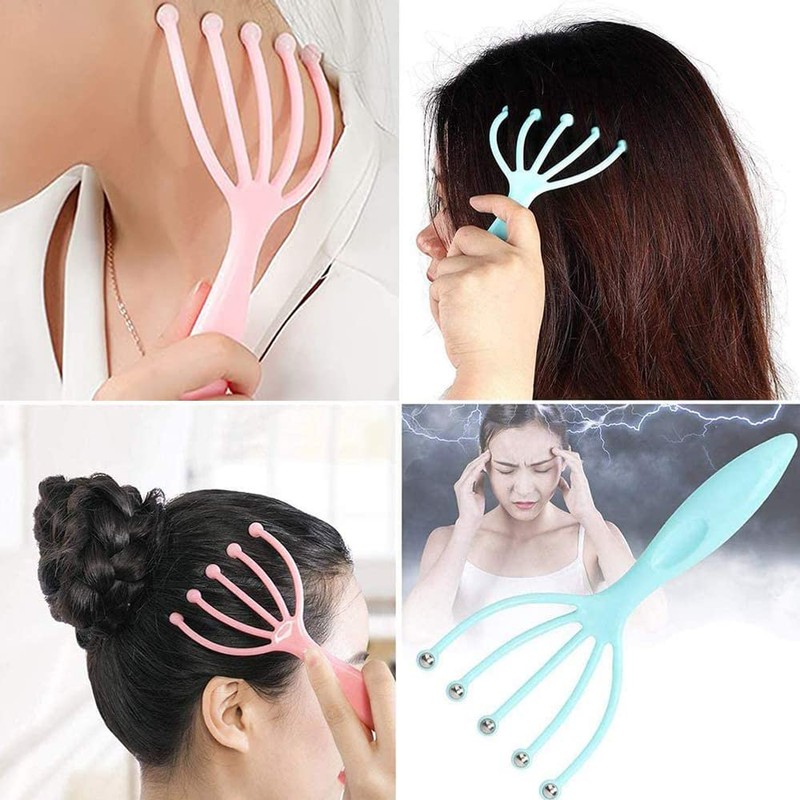 yufana 2-Piece Scalp Massage Set, Head Massager, Head Massage, Spider