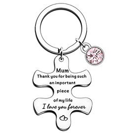 JETTOP Mum Gifts Mum Birthday Gifts Mum Keyring Gifts for Mum Mummy Christmas Mothers Day Present Piece of My Life