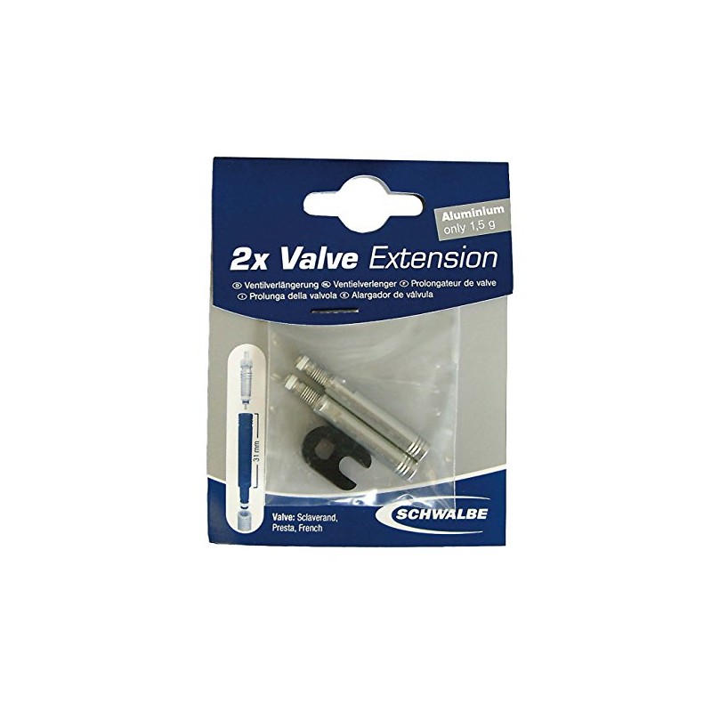 Schwalbe Presta Valve Extensions (X2) - Metallic