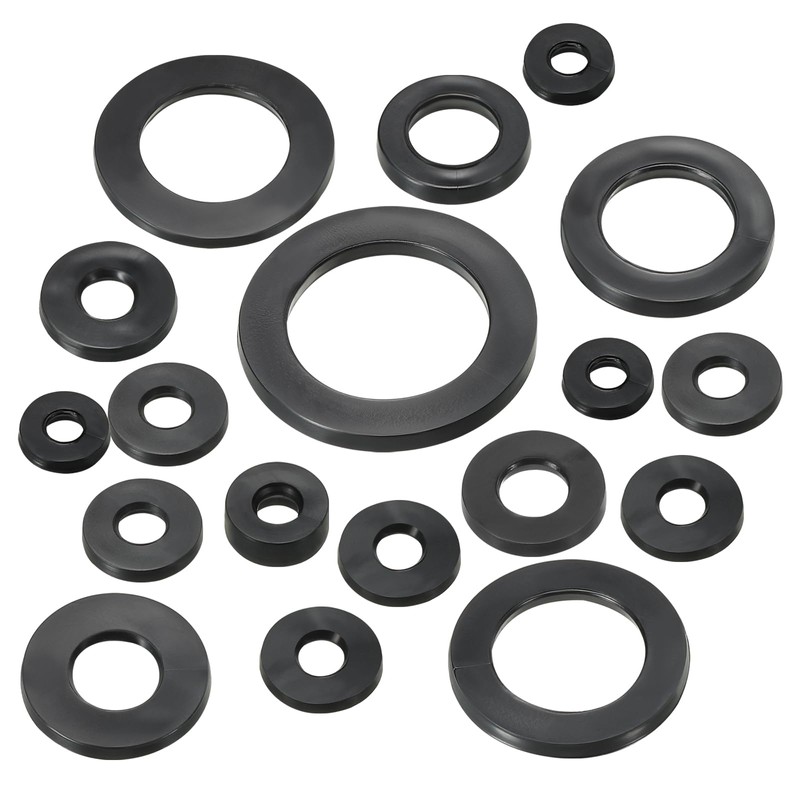 PATIKIL M4 Rubber Flat Washer, 120 Pack 4mm ID 13mm