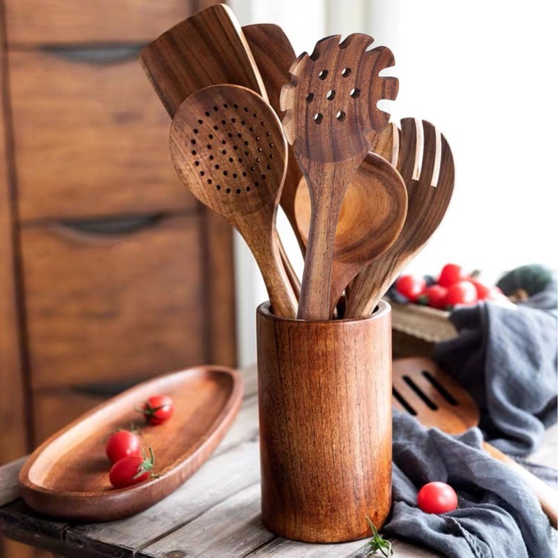 Wooden Pasta Fork and Spaghetti Spoon - 12.6-Inch Spaghetti Server