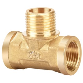 oumuik 1/2 Inch T-Piece Tee 1/2 Inch Brass Fittings for Heating Garden Irrigation IG/AG/Female Thread