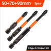 HUHAO Magnetic Drill Bits, 3pcs Non Slip Screwdriver Bit Set