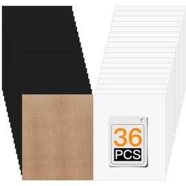 HTVRONT White & Black Heat Transfer Vinyl Bundle: 36 Pack 12" x 10" Iron on Vinyl for T-Shirt, Compatible with Cricut Cutting Machine, Silhouette Cameo or Heat Press Machine