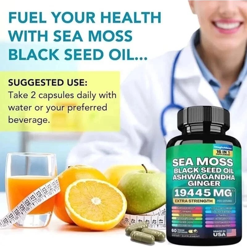 Tarmya (2 Pack) Tarmya’s Sea Moss Black Seed Oil Ashwagandha