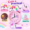 Pink Unicorn Kids Alarm Clock – Cute Double Bell Bedside