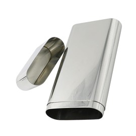 minkissy Stainless Steel Humidor Case Ciggaret Tubes Portable Holder Outside Ciggaret Holder Ciggerate Holder Tube Holder Carbon Fiber Tube Pocket Tubes Organizer Silver