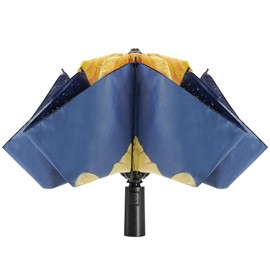 ACEIken Umbrella Reverse Close Folding Windproof Travel Umbrella - Compact and Portable for Easy Carrying with Auto Open-Close - for Men and Women-Sun Flower