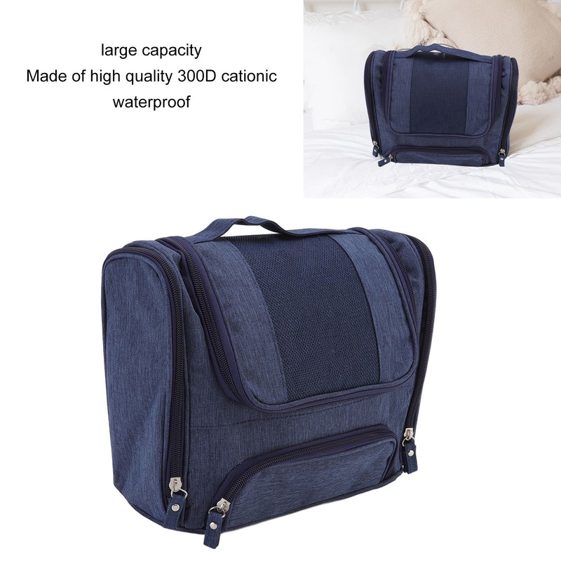 Toiletry Bag Portable Handheld Design 300D Cationic Waterproof Makeup Storage