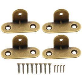 HJ Garden 4pcs Metal Corner Brackets Furniture Corner Protector Decorative Right Angle Corner Guards, Bronze