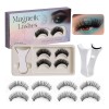 Kit De Pestañas Magnéticas Reutilizables Con Aplicador