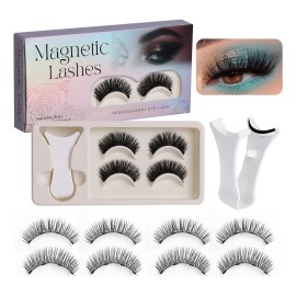 Kit De Pestañas Magnéticas Reutilizables Con Aplicador