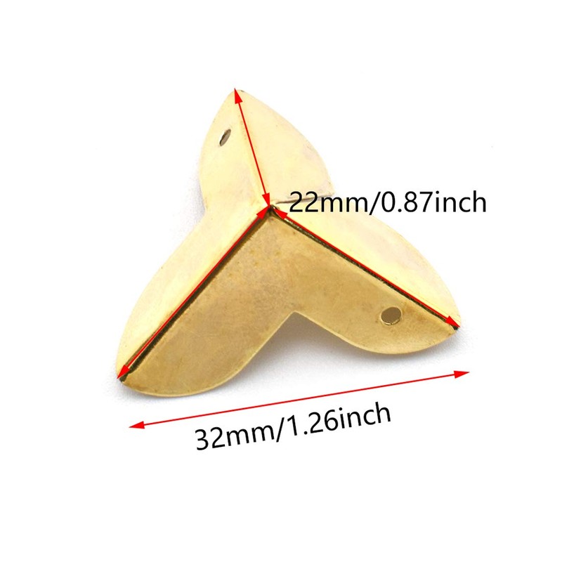 SDTC Tech 12-Pack Mini Jewelry Box Corner Protectors Metal Edge