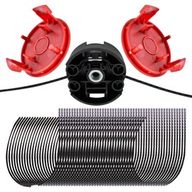 YWNYT Bosch F016800431 Trimmer Line, 37cm x 3.5mm Strimmer Line for AFS 23-37 Brush Cutter, F016F04839 Trimmer Head, F016F04841 Strimmer Spool Cover (Pack of 50+2+1)