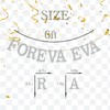 ShuanQ Foreva Eva Banner - Glitter Wedding/Propose/Engagement Party Decoration -