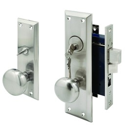 Segal SE 27590 Entrance Mortise Lockset, 2-1/2 in. Backset, Wrought Solid Brass, Satin Nickel