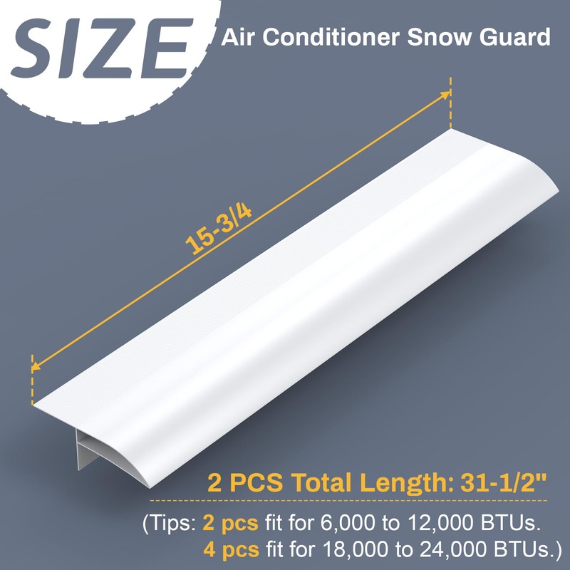 Flamorrow Air Conditioner Snow Guard for Outdoor Unit, 31.5" L