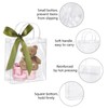 Pack of 6 Transparent Gift Bags with Bows, 16 x