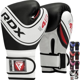 RDX Kids Boxing Gloves for Training, Muay Thai - Maya Hide Leather Junior 4oz, 6oz Mitts for Sparring, Fighting, Kickboxing – Good for Youth Punch Bag, Grappling Dummy and Focus Pads Punching