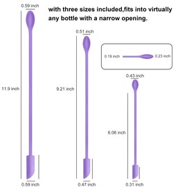 9 Pieces Mini Silicone Spatula-Makeup Spatula-Small Silicone Spatula-Thin Spatula Set for Skinny Openings-Abnaok Tiny Scraper for Jar,Kitchen Bottles,Cosmetic