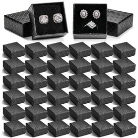 48Pcs Jewelry Gift Box Set -2 x 2x 1.2 Inch Ring Boxes with Velvet Liner for Earrings, Necklaces, Bracelets - Wedding, Engagement, Birthday Presentation - Retail Display Boxes