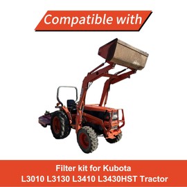 RARAYC Tractors maintenance kit Oil, Fuel, Air & Hydraulic Filter Compatible with Kubota L3010 L3130 L3410 L3430 HST Tractors Replaces TA040-93220，TA040-93230，HH164-32430，HHTA0-37710，15521-43160