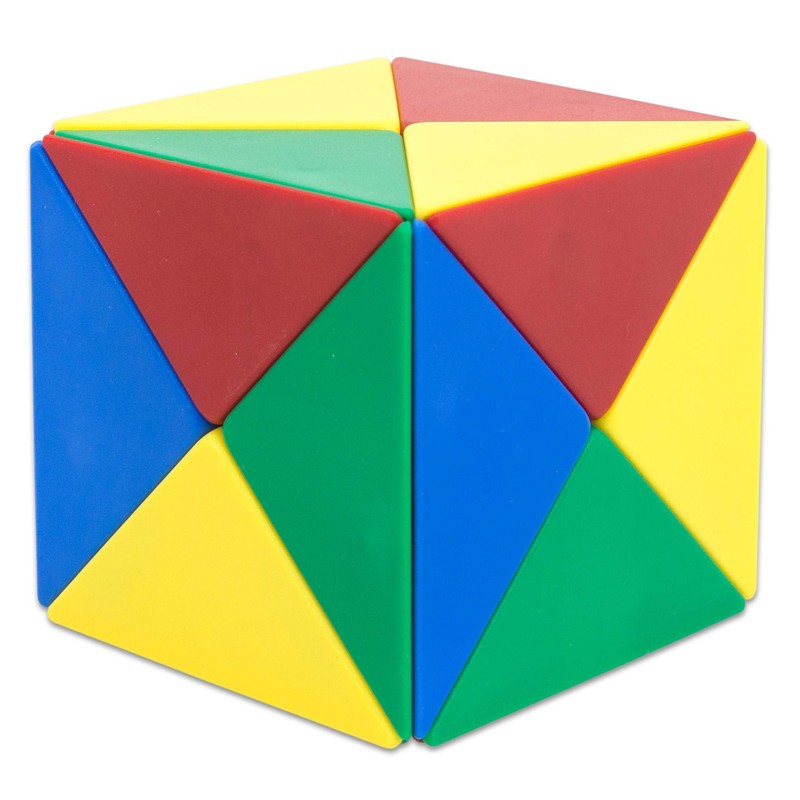 Betzold - Magnetwürfel aus 24 farbigen Tetraedern - Geometrie-Bausatz Mathematik