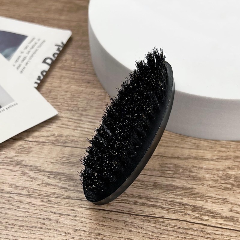 Men's Solid Wood Beard Brush, Boar Bristle Mustache Brush for