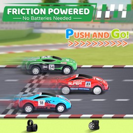 21 Pack Pull Back Toy Cars, Party Favors, Goodie Bag Stuffers, Race Vehicles Bulk, Pinata Fillers, Teacher Treasure Prize Box Toys for Boys Girls Toddlers 2,3,4,5 Years Old