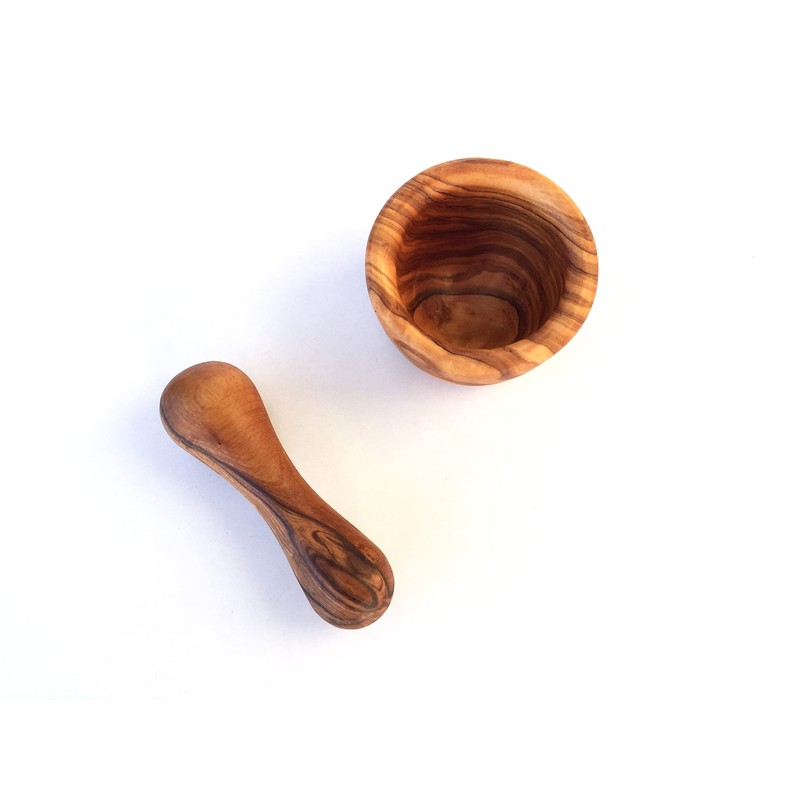 Mini Mortar with Pestle, Kitchen Mortar, Spice Mortar, Handmade Olive