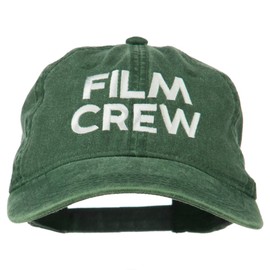 e4Hats.com Film Crew Embroidered Washed Cap - Dk Green OSFM